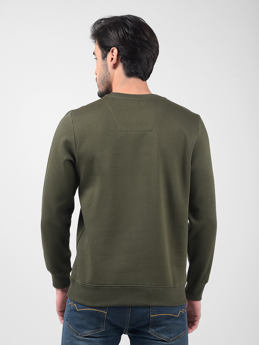 Numero Uno Men Typography Olive Sweat Shirt
